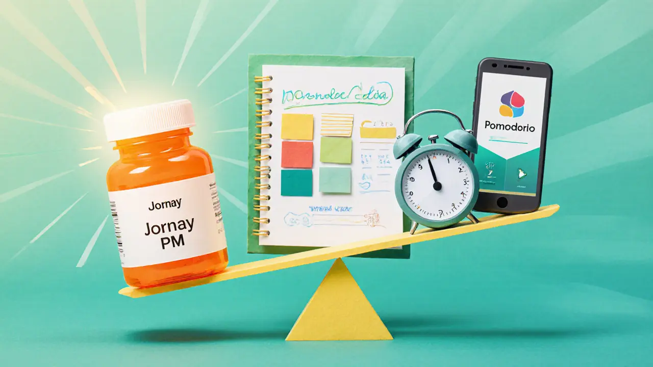 Pilulky, plánovač a aplikace pro soustředění vyvážené na váze.