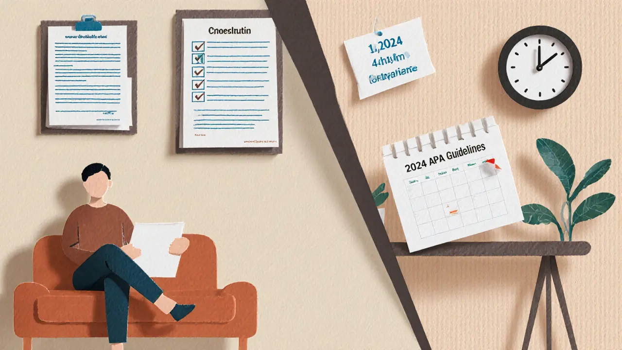 Klient má připravený souhlas a nouzový plán, terapeut dodržuje APA směrnice a likvidaci dat.