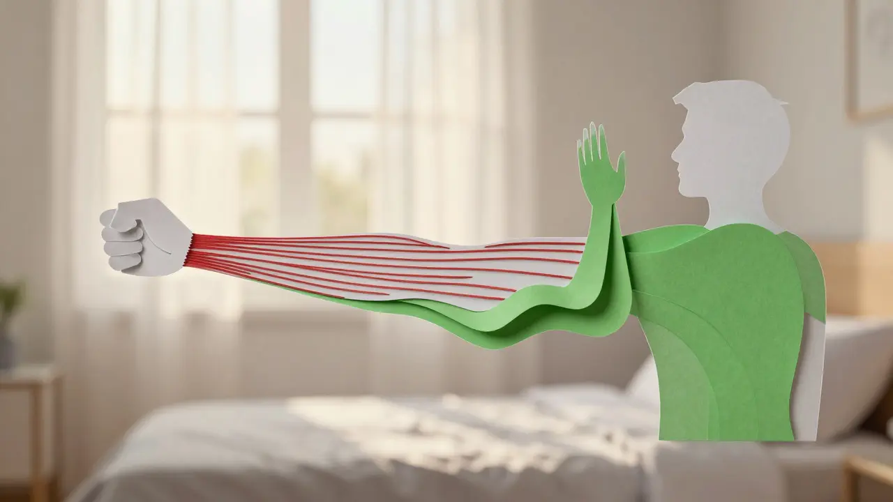 Postupné uvolňování svalů: napětí přeměněné na klid pomocí barevných papírových proužků