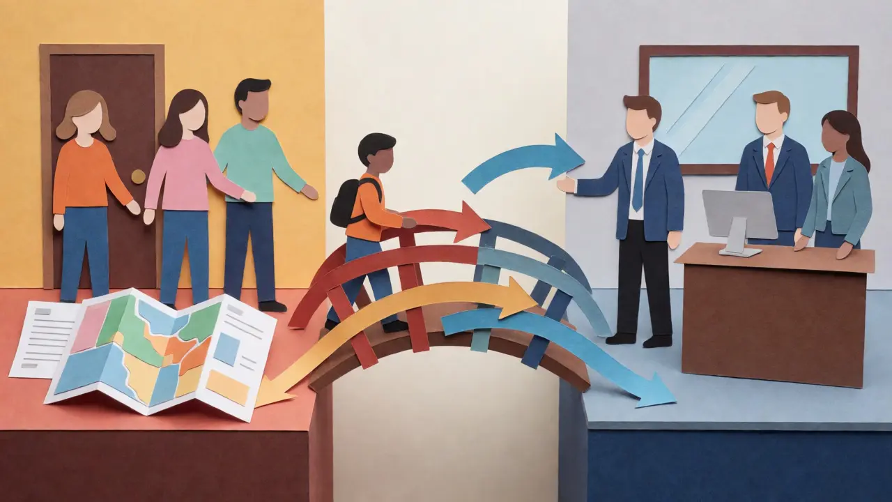 Spolupráce rodiny a školy při přechodu studenta s ADHD podle ilustrace
